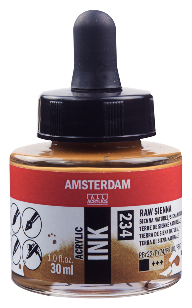 Sienna Naturel Acryl Inkt Amsterdam 30 ML Kleur 234