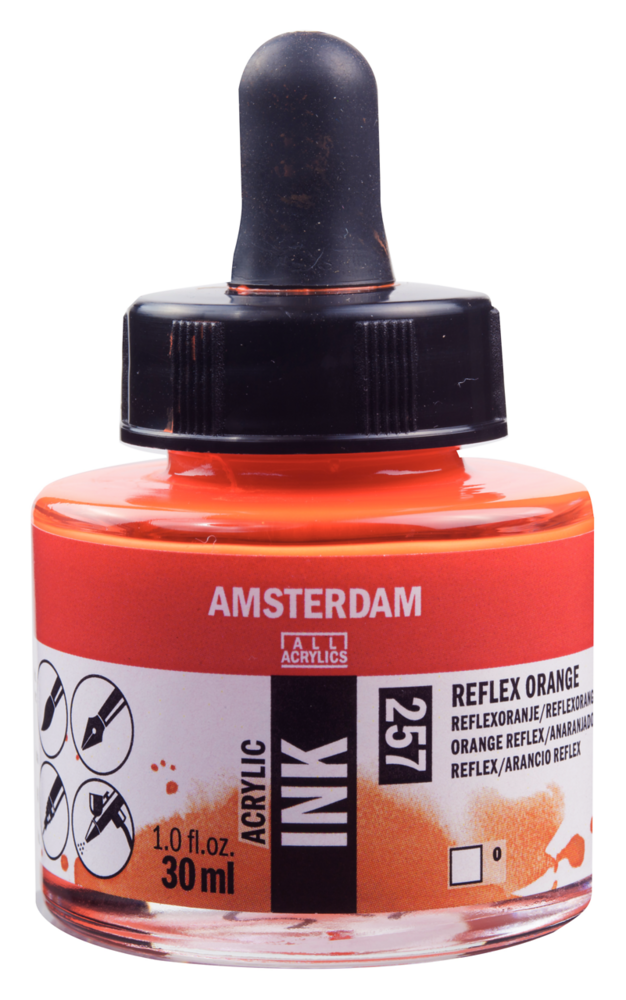 Reflexoranje Acryl Inkt Amsterdam 30 ML Kleur 257