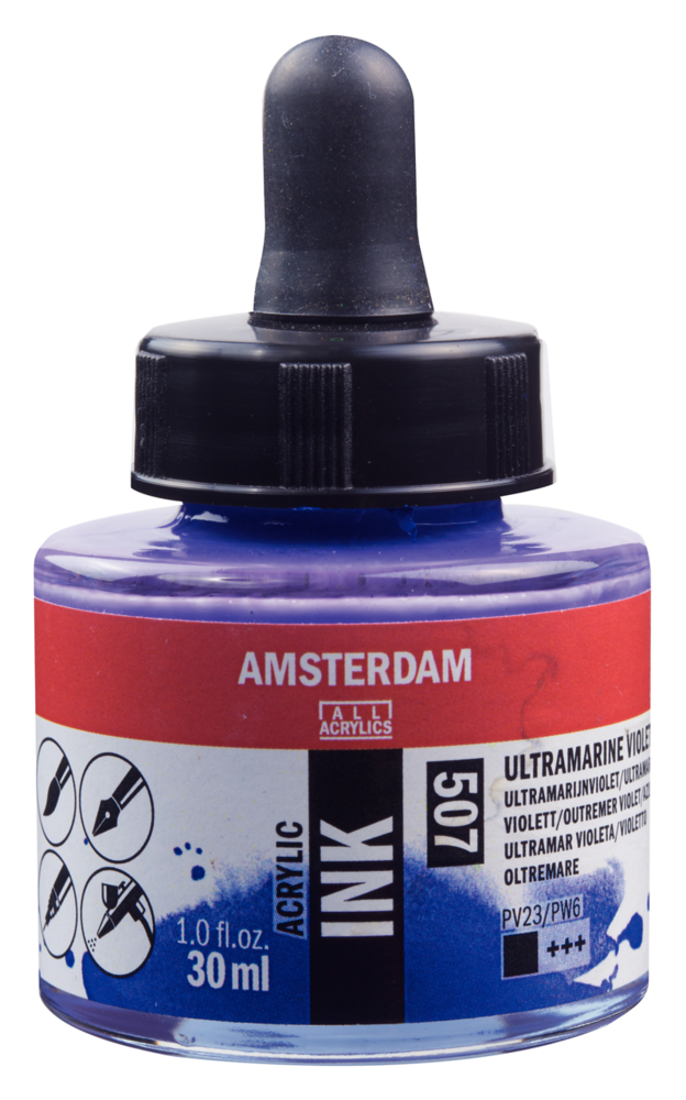 Ultramarijn Violet Acryl Inkt Amsterdam 30 ML Kleur 507