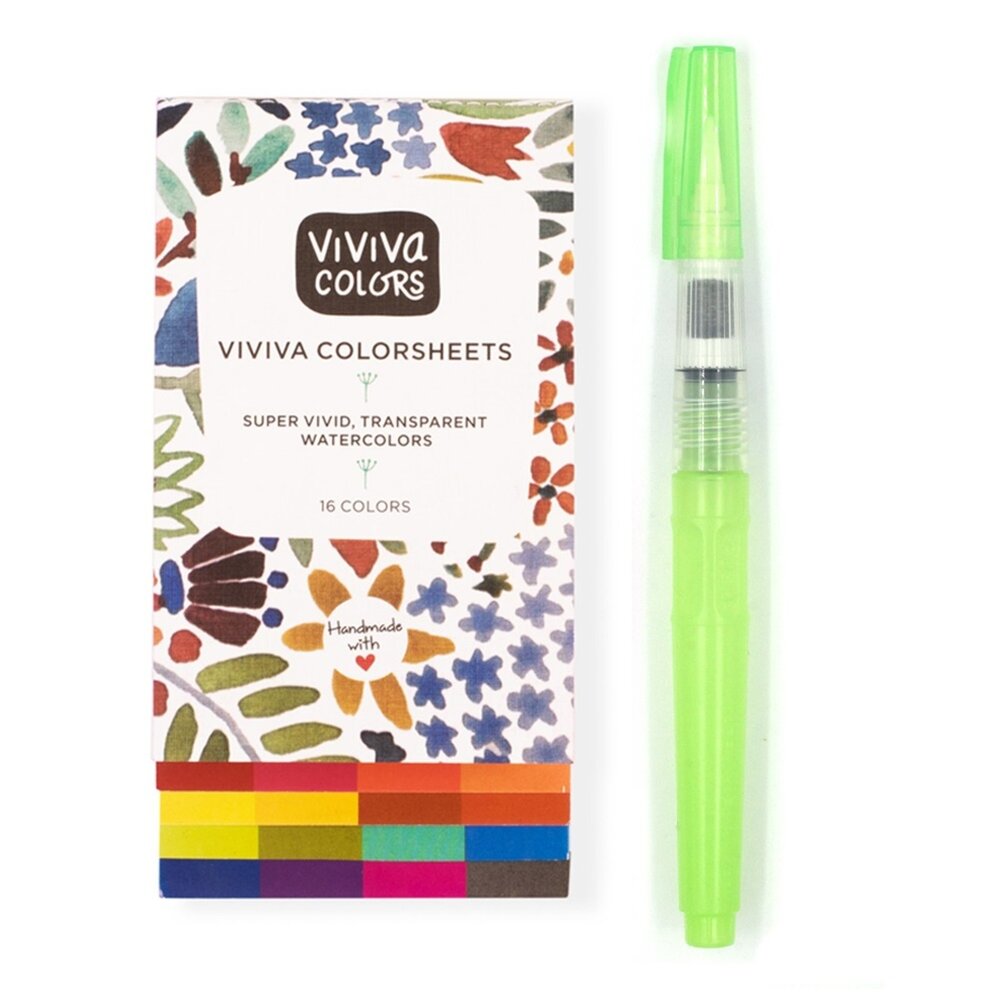 16 kleuren Original Sketcher Set Viviva Coloursheets Aquarelverf