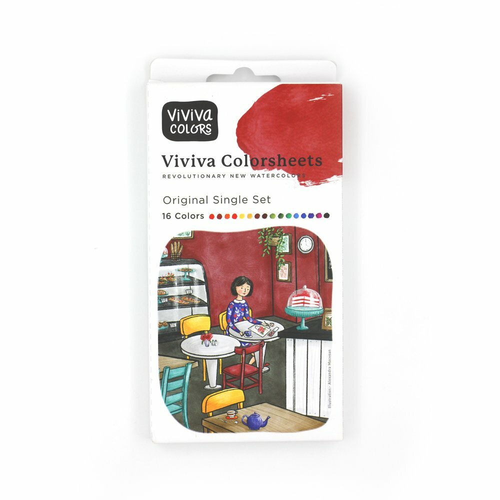 16 orginele kleuren Original Set Viviva Coloursheets Aquarelverf