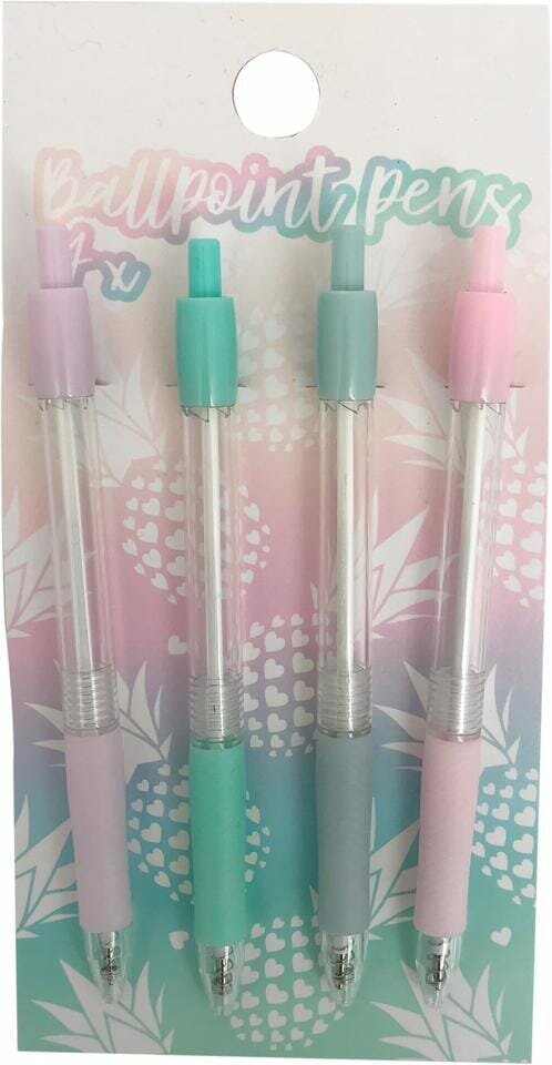 4 x Ballpoint Pen Pretty Paradise (Blauw)