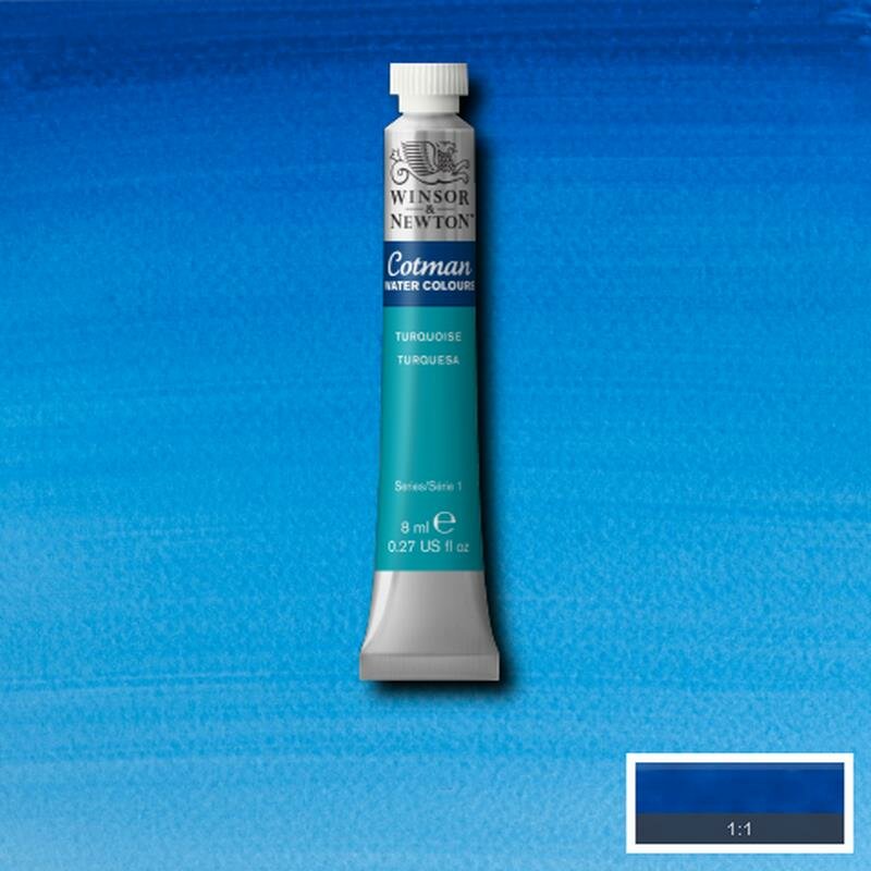 Turquoise 8 ML van Winsor &amp; Newton Cotman Water Colours Kleur 654