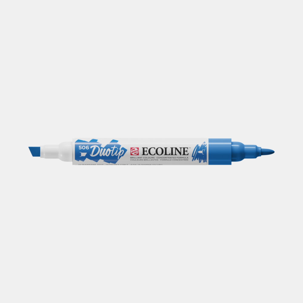 Ultramarijn Donker Ecoline Duotip van Talens Kleur 506
