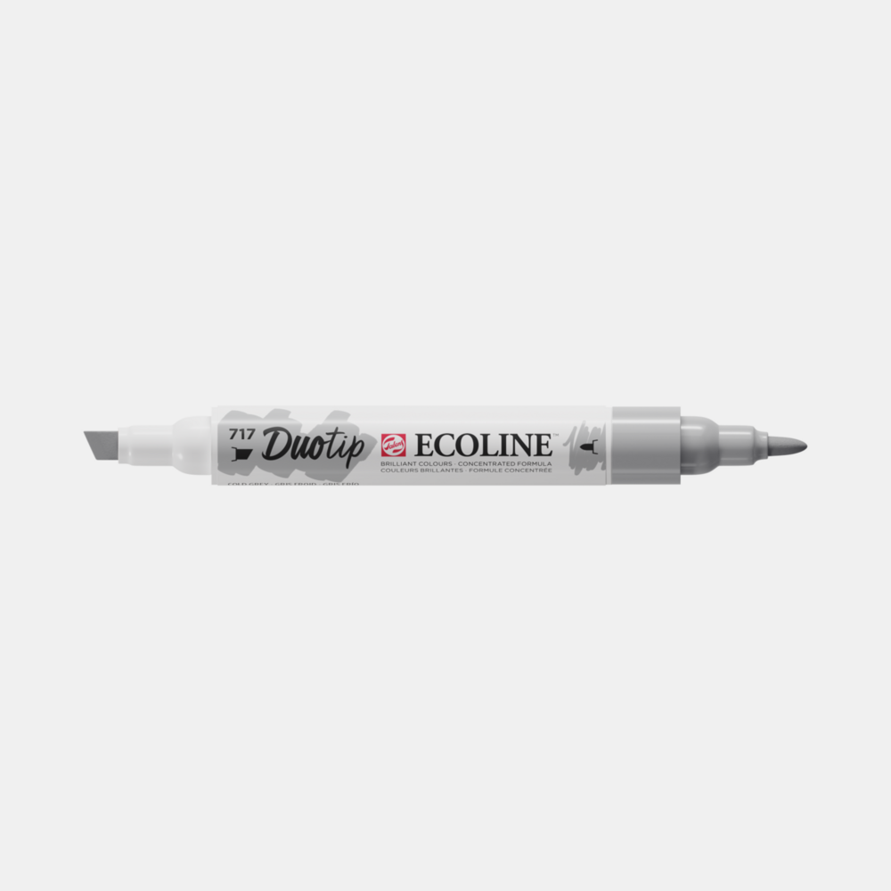 Koudgrijs Ecoline Duotip van Talens Kleur 717