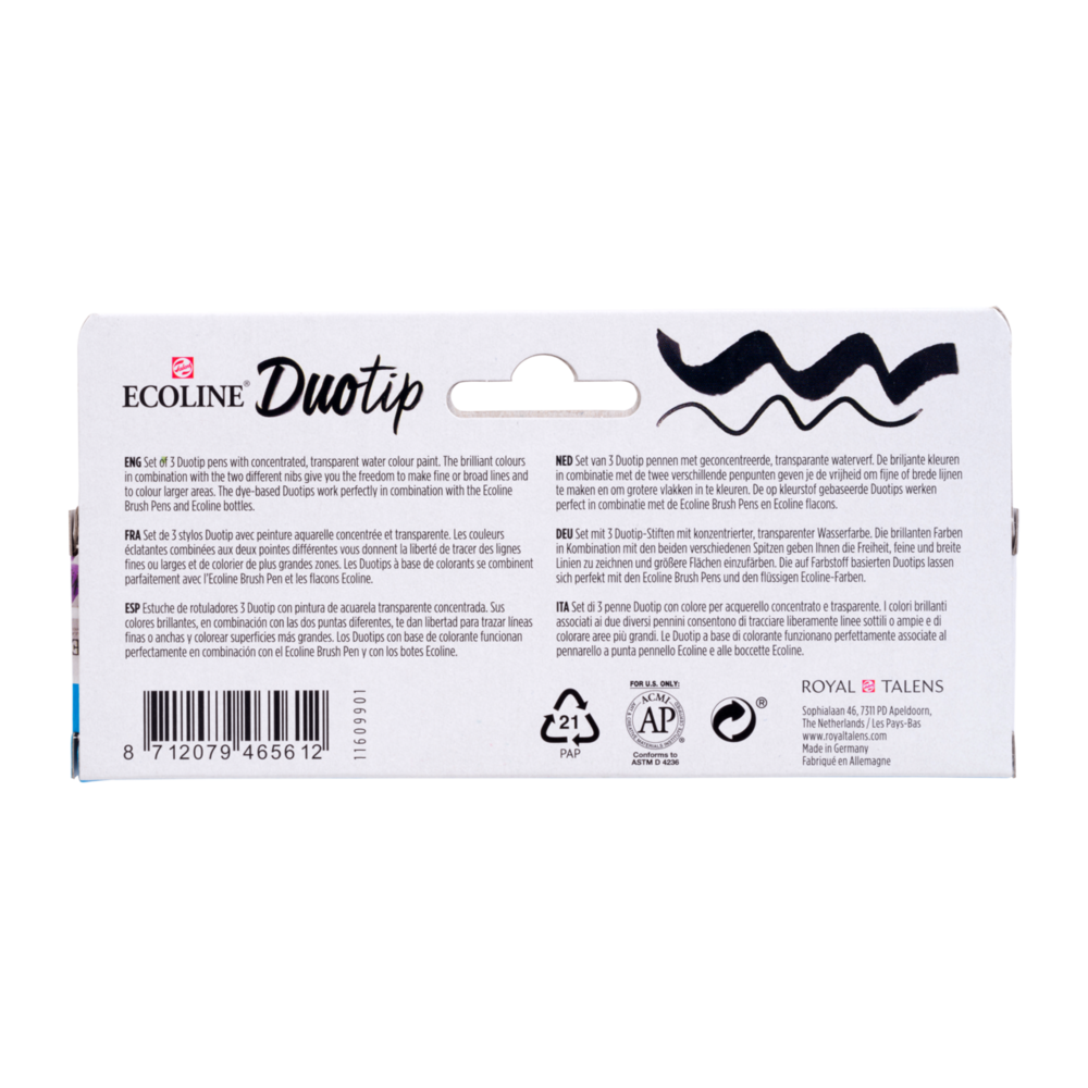3 Secundaire kleuren set Ecoline Duotip van Talens Set 901