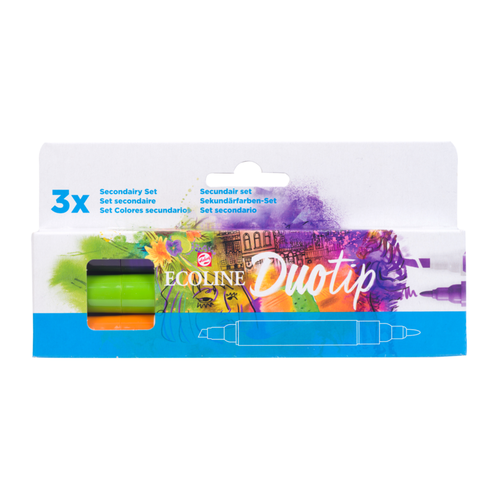 3 Secundaire kleuren set Ecoline Duotip van Talens Set 901
