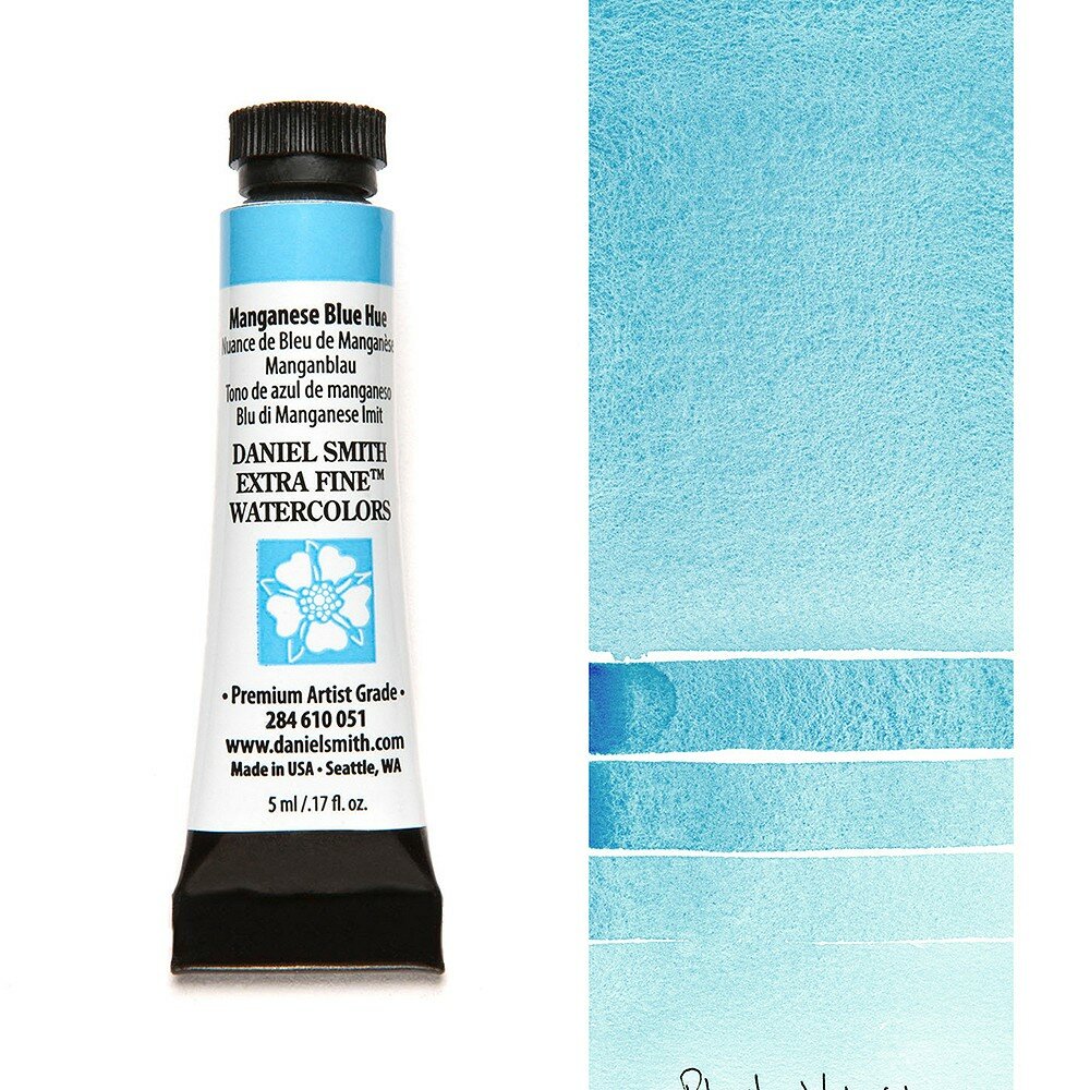 Manganese Blue Hue (S1) Aquarelverf Daniel Smith (Extra fine Watercolour) 5 ML Kleur 051