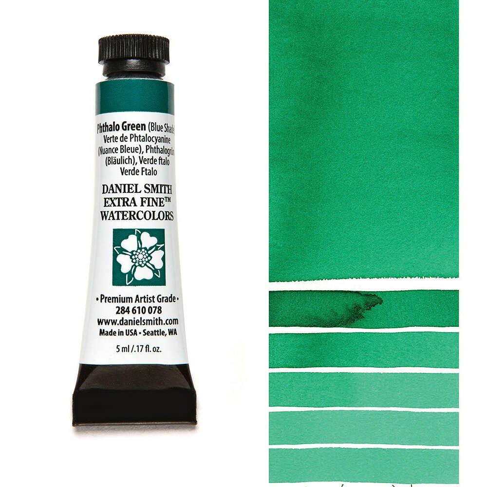Phthalo Green (Blue Shade) (S1) Aquarelverf Daniel Smith (Extra fine Watercolour) 5 ML Kleur 078