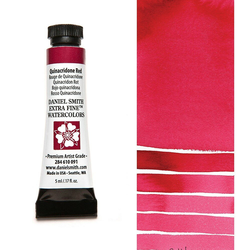 Quinacridone Red (S2) Aquarelverf Daniel Smith (Extra fine Watercolour) 5 ML Kleur 091