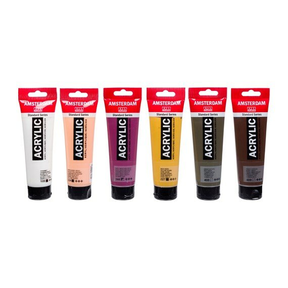 6 x 120 ML Portret set Amsterdam Standard Series Acrylverf