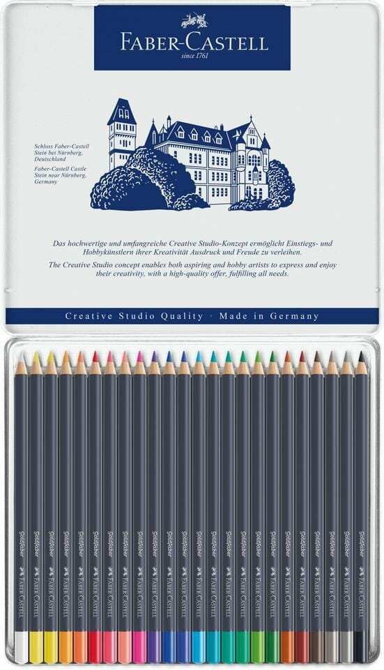 Etui met 24 kleurpotloden van Goldfaber Creative Studio Faber Castell
