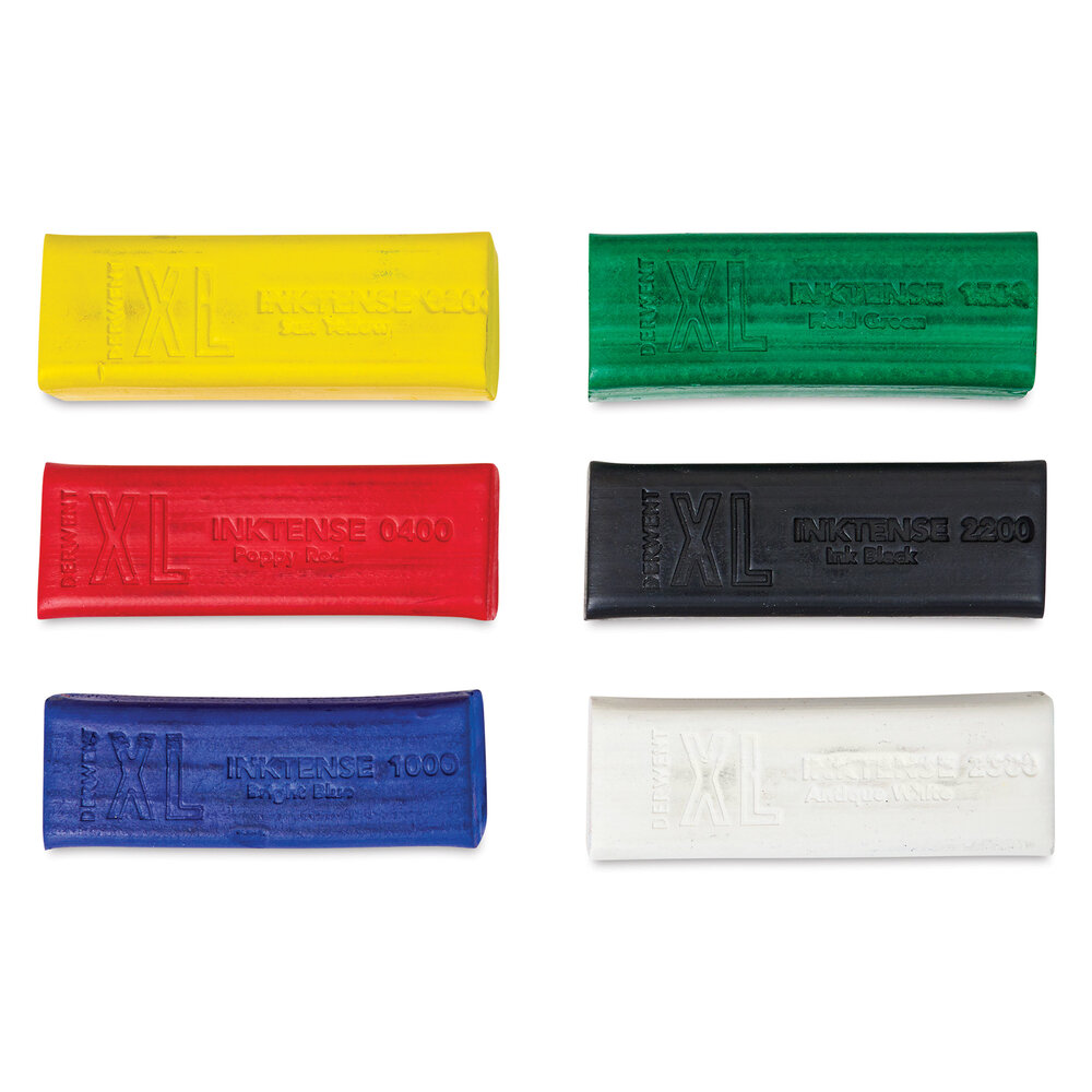 Derwent Inktense XL Blocks set in metalen etui met 6 kleuren