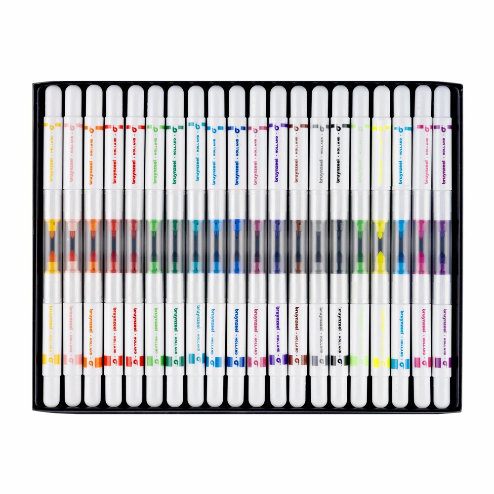 20 x Bruynzeel Kids Twin Point viltstiften set