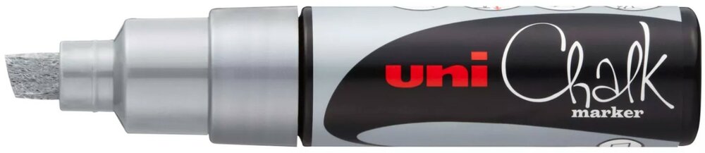 Zilver Uni Ball Krijtmarker met grote punt 8 mm (8K)