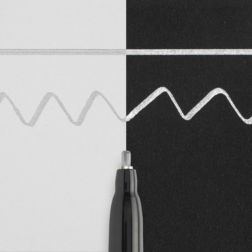 Zilver Sakura Pen-Touch Calligrapher Fijn (1,8mm)