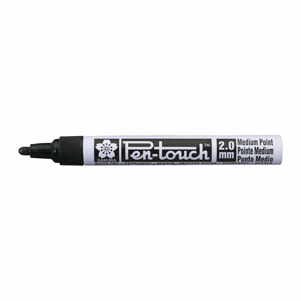 Zwart Sakura Pen-Touch Medium (2 mm)
