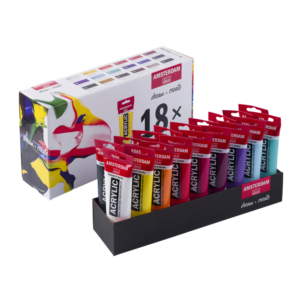 Value pack Amsterdam Standard Series Acrylverf 18 x 120 ml 