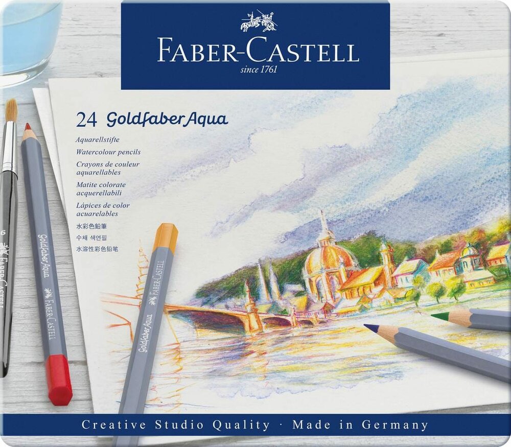 Etui met 24 aquarelpotloden Creative Studio van Goldfaber