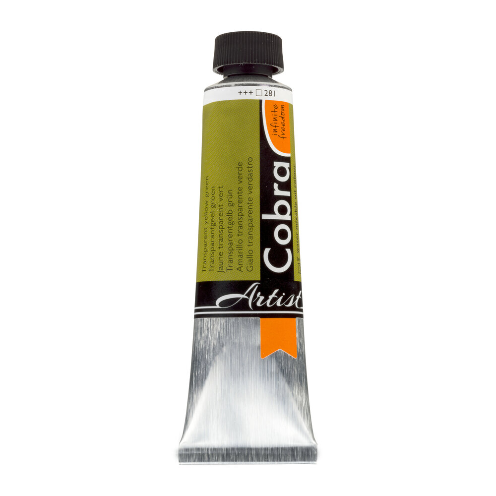 Transparantgeel Groen Cobra Artist watermengbare olieverf 40 ML (S 3) Kleur 281
