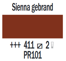 Sienna Gebrand Cobra Artist watermengbare olieverf 40 ML (S 2) Kleur 411