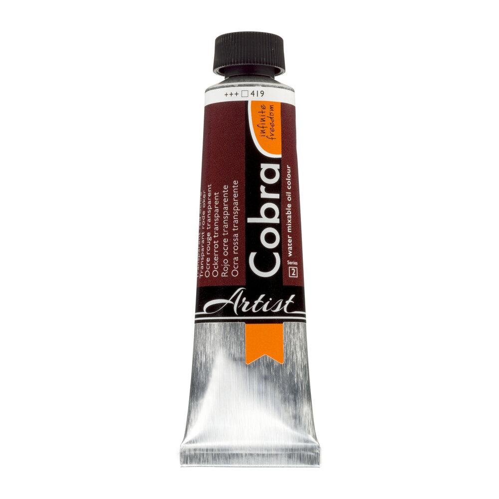 Transparant Rode Oker Cobra Artist watermengbare olieverf 40 ML (S 3) Kleur 419