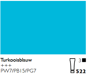 Turkooisblauw Cobra Artist watermengbare olieverf 40 ML (S 3) Kleur 522