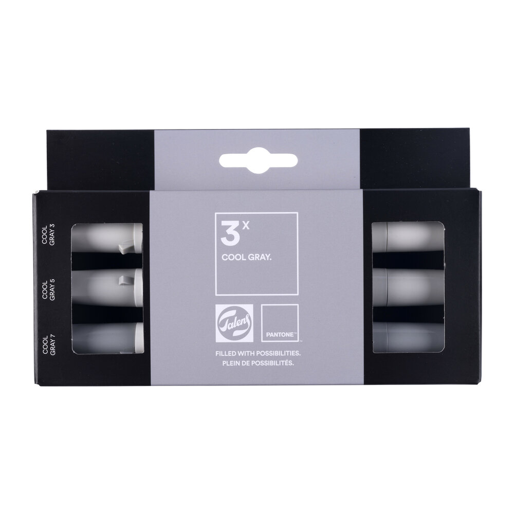 3 x Cool Gray kleuren Talens Pantone Markers Set 311