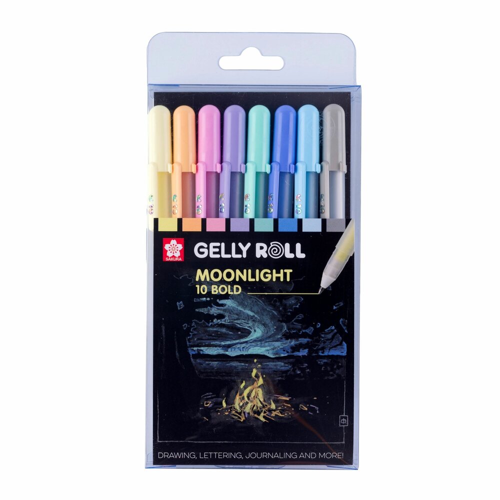 8 x Gelly Roll pennen (0,5 mm) Moonlight (10) set Pastel van Sakura