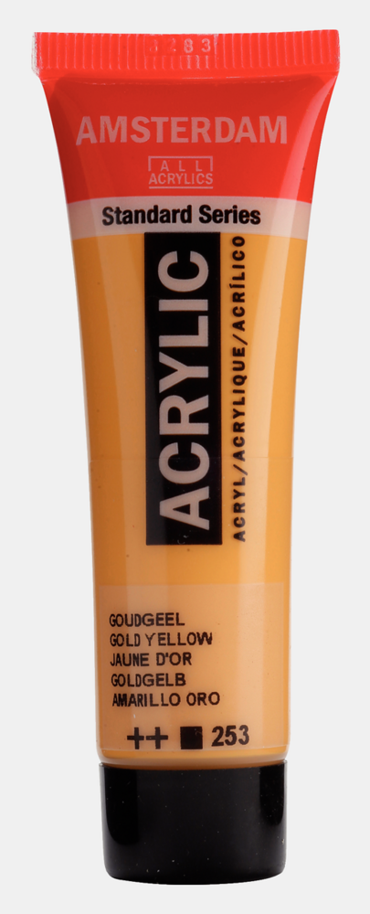 Goudgeel Amsterdam Standard Series Acrylverf 20 ML Kleur 253