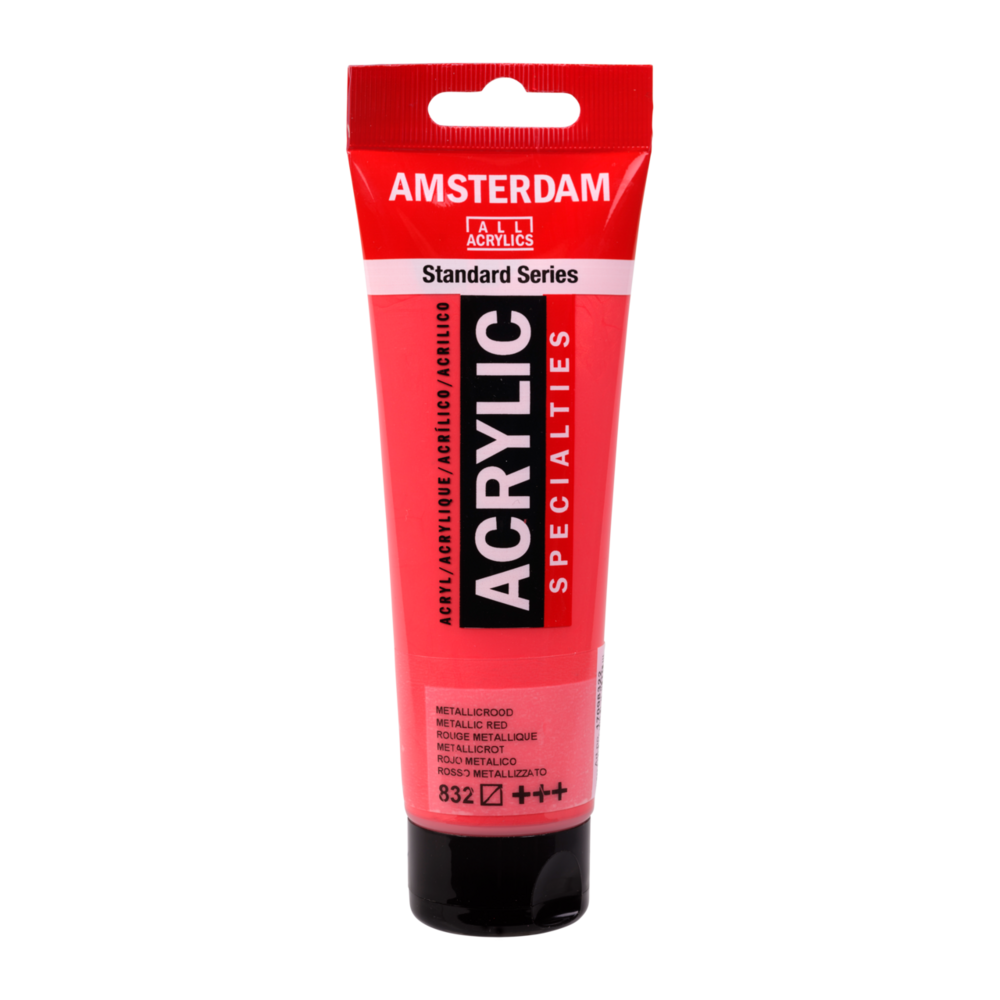 Metallic Rood Amsterdam Standard Series Specialties Acrylverf 120 ML Kleur 832