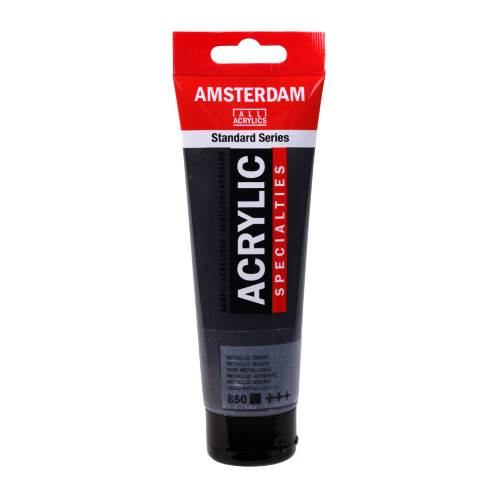 Metallic Zwart Amsterdam Standard Series Specialties Acrylverf 120 ML Kleur 850