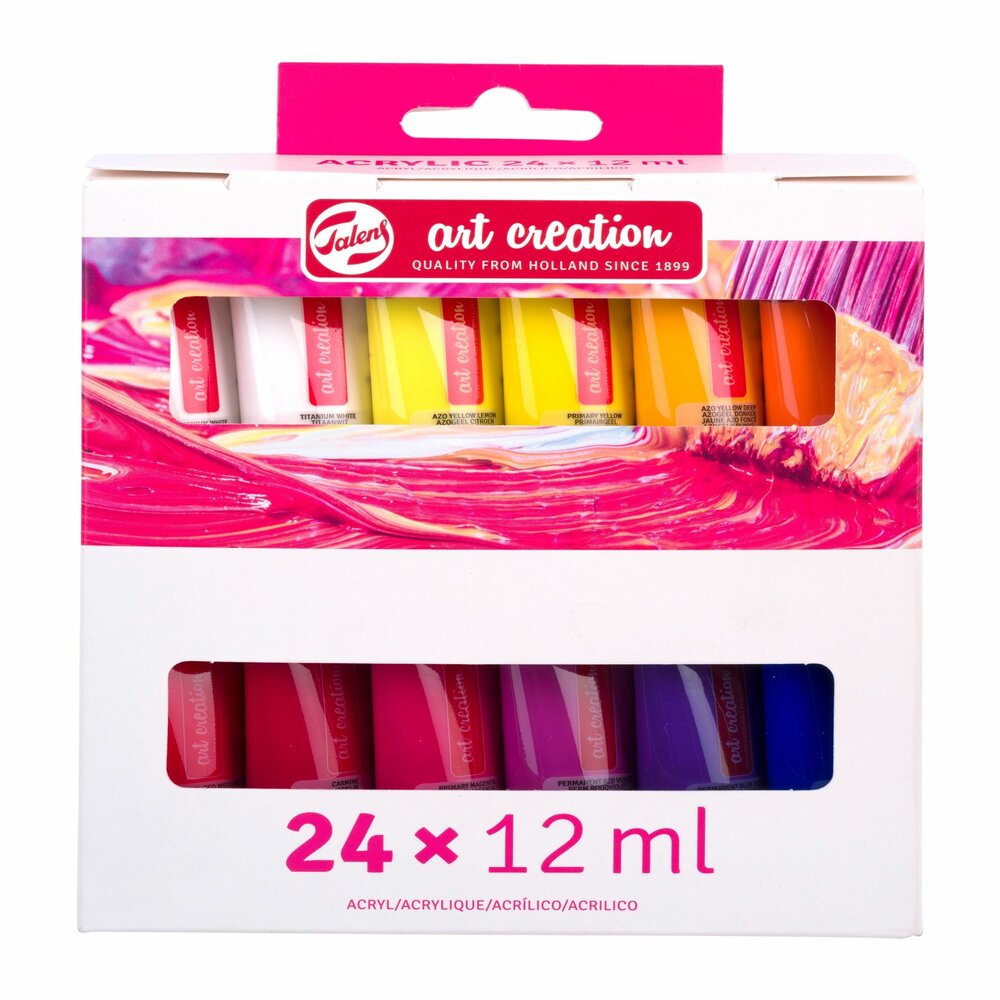 Uitgebreide starter set Acrylverf van Art Creation 24 x 12 ml Set 824