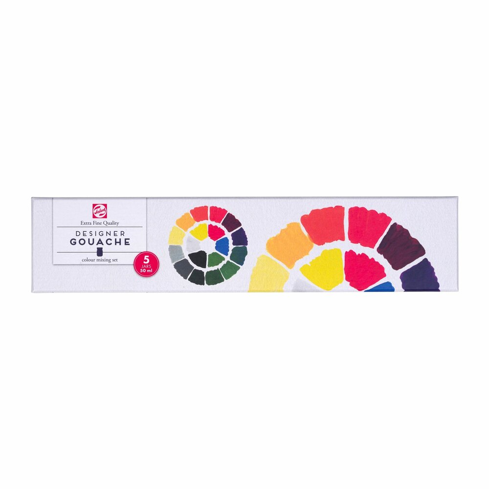 5 x 50 ML Plakkaatverf Primaire kleuren set Extra fijn (Gouache Extra fine) Royal Talens