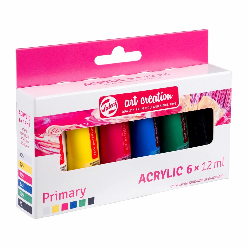 Primary set Acrylverf van Art Creation 6 x 12 ml Set 860
