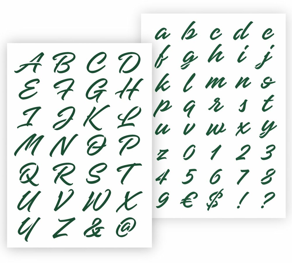 A3 Qbix QBIX Lettersjabloon Sierletters Kunststof - Hoogte letters 3-4cm