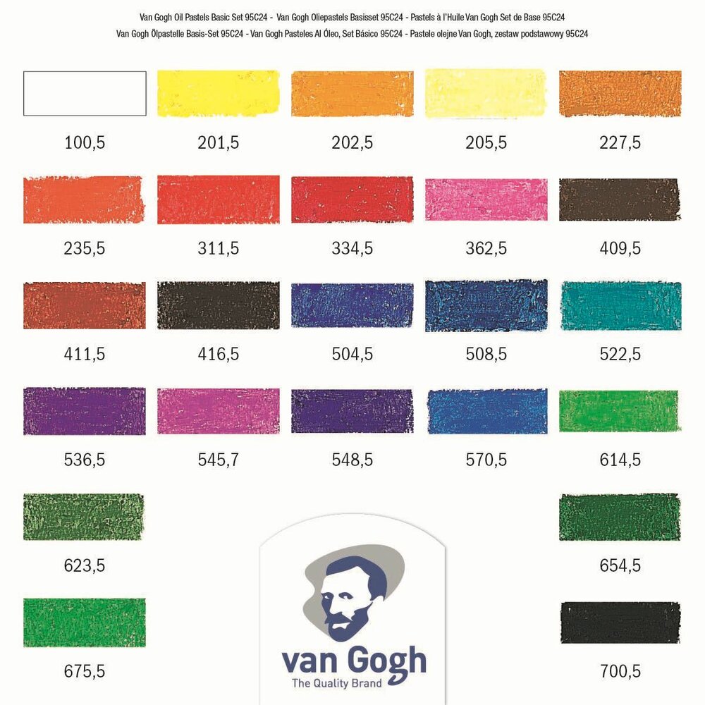 24 x Talens Van Gogh Oliepastels Basisset