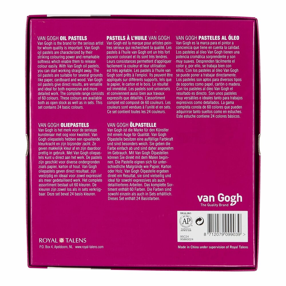 24 x Talens Van Gogh Oliepastels Basisset
