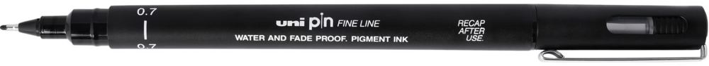 0.7 Uni Pin fineliner zwart