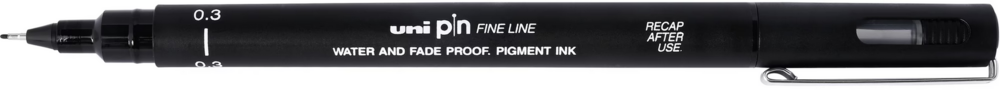 0.3 Uni Pin fineliner zwart