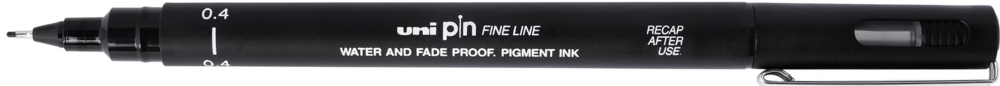 0.4 Uni Pin fineliner zwart