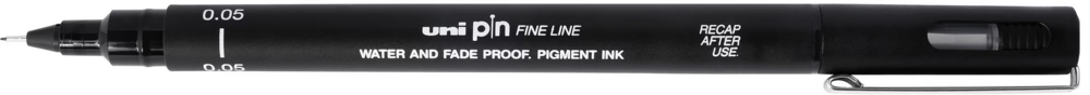 0.05 Uni Pin fineliner zwart