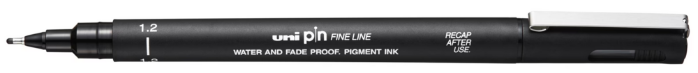 1.2 Uni Pin fineliner zwart