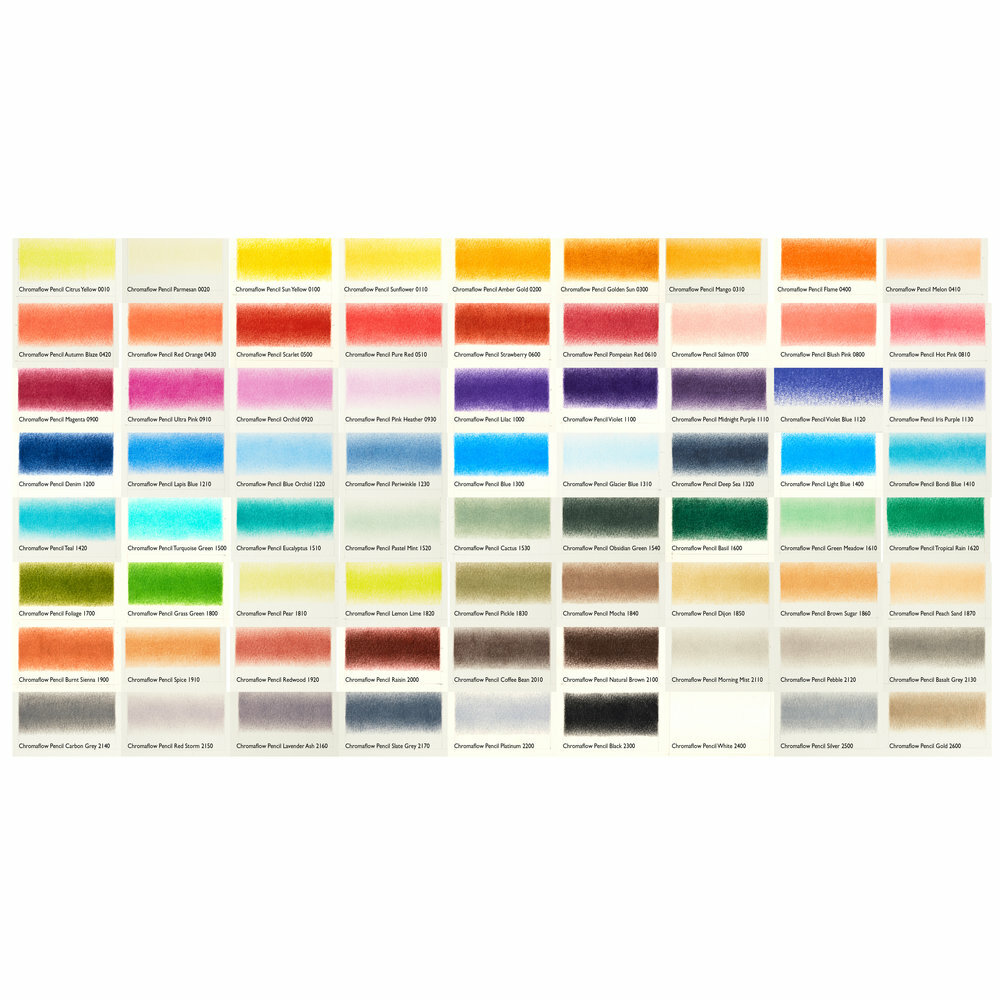 72 potloden set in metalen blik Chromaflow potlood / pencil van Derwent