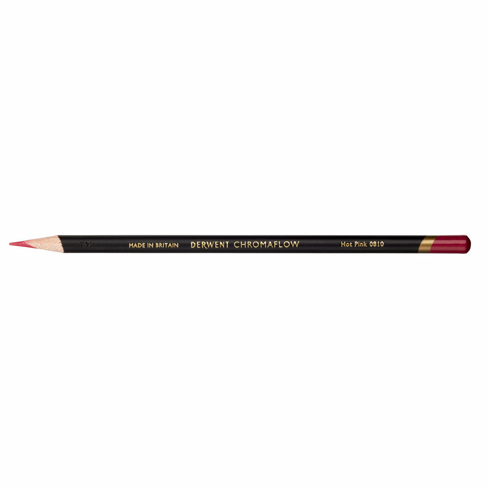 Hot Pink Chromaflow potlood / pencil van Derwent Kleur 081