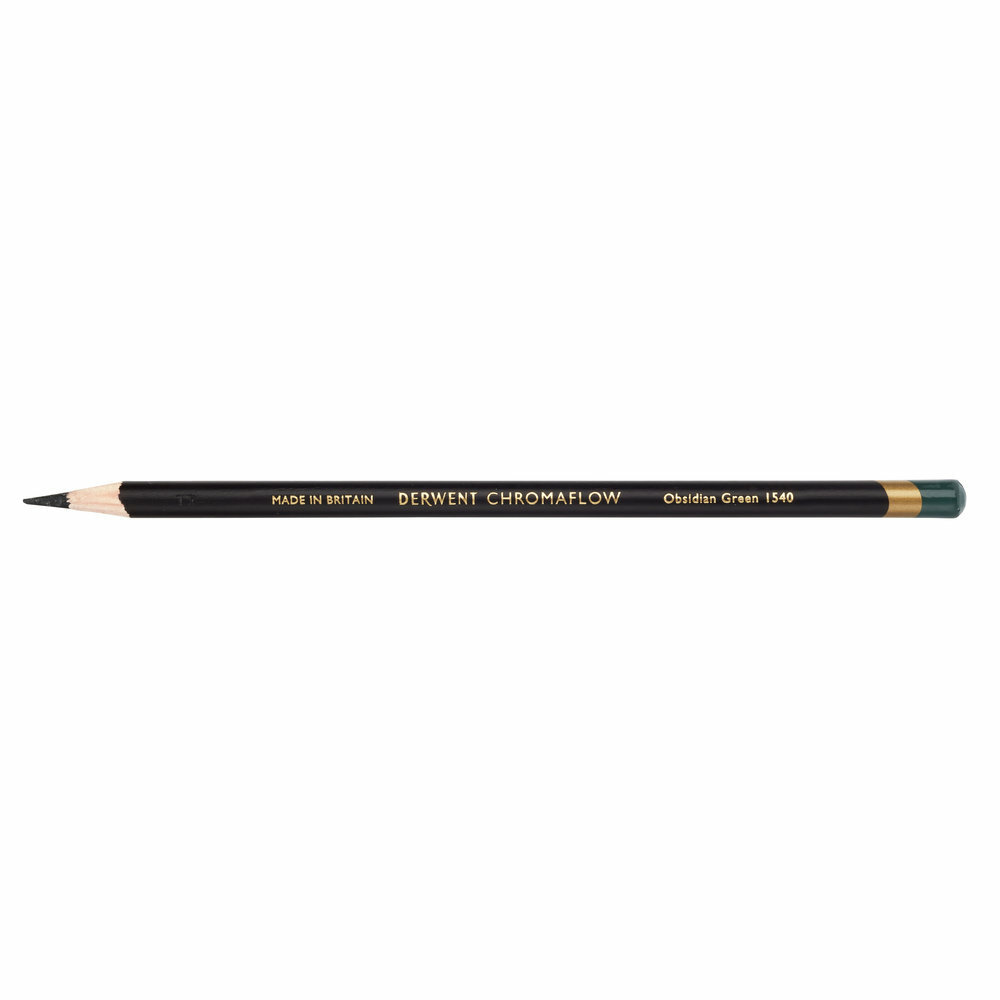 Obsidian Green Chromaflow potlood / pencil van Derwent Kleur 154