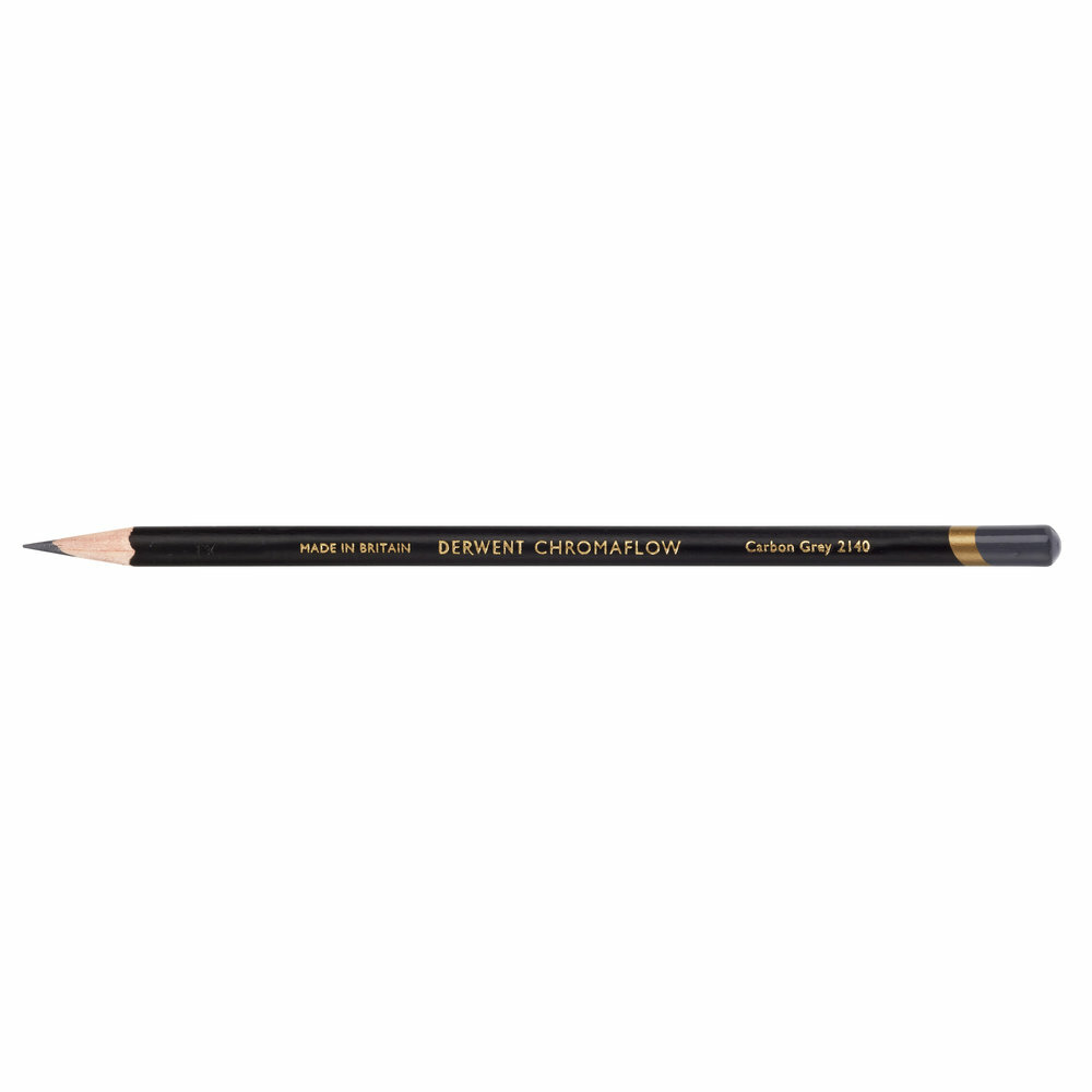 Carbon Grey Chromaflow potlood / pencil van Derwent Kleur 214