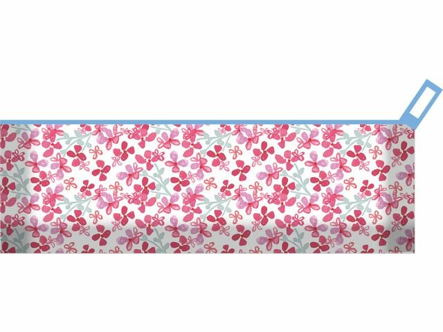85 x 220 mm Flora Castleetui Kangaro plat met bloemetjes opdruk