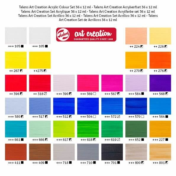 36 x 12 ml  set Acrylverf van Art Creation Set 836