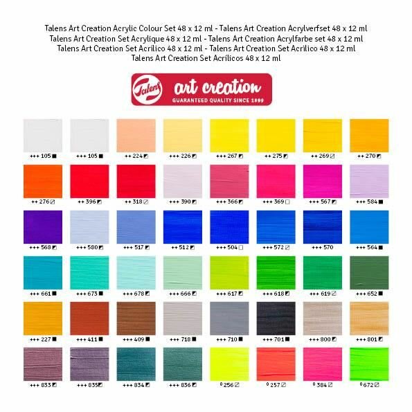 48 x 12 ml  set Acrylverf van Art Creation Set 848